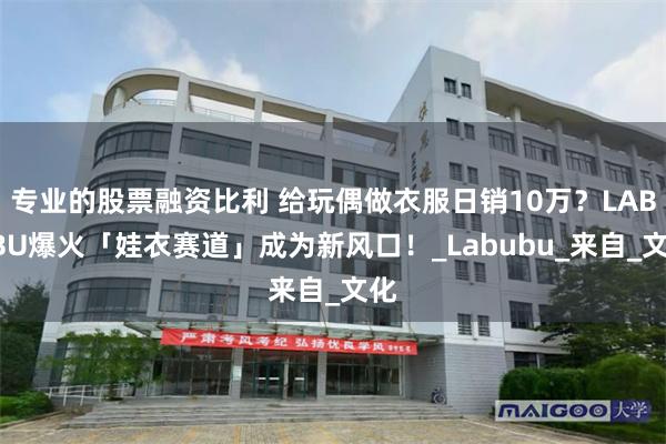 专业的股票融资比利 给玩偶做衣服日销10万？LABUBU爆火「娃衣赛道」成为新风口！_Labubu_来自_文化