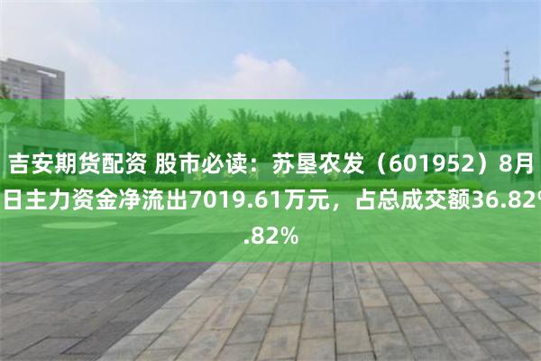 吉安期货配资 股市必读：苏垦农发（601952）8月6日主力资金净流出7019.61万元，占总成交额36.82%